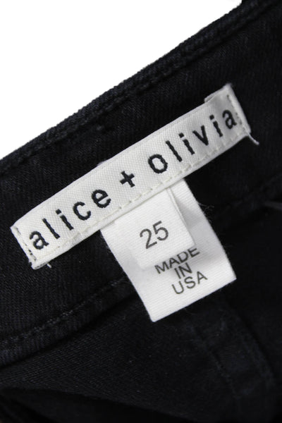 Alice + Olivia Women Skinny Black Jeans Size 25