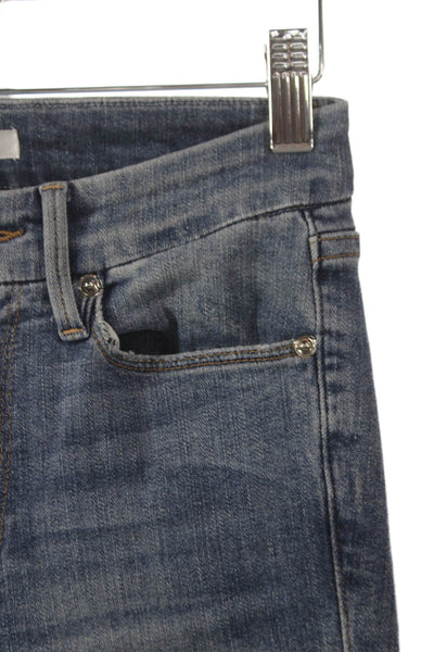 Good American Womens Skinny Jeans Blue High Waist Button Size 24