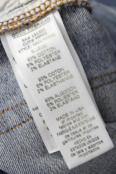 Good American Womens Skinny Jeans Blue High Waist Button Size 24
