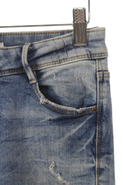Zara Womens Skinny Jeans Blue Cotton Mid Rise Size 26