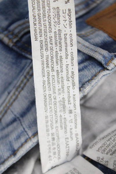 Zara Womens Skinny Jeans Blue Cotton Mid Rise Size 26