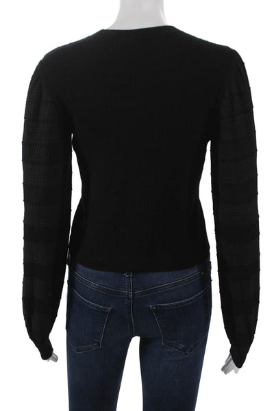 Club Monaco Women Pullover Black Petites Size 2XS