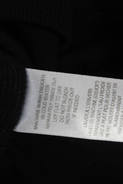 Philanthropy Women Basic Black Long Sleeve Round Neck T-Shirt Size S