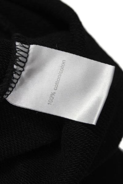 Pam & Gela Women Black Cotton Jogger Pants Drawstring 25in Size PP
