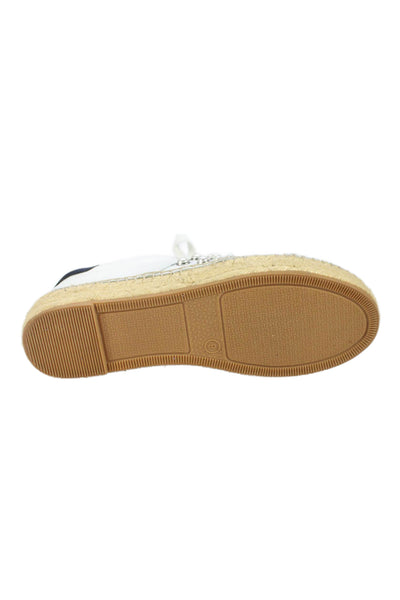 Marc Fisher Womens Leather Embellished Low Top Sneakers Shoes White Size 9M