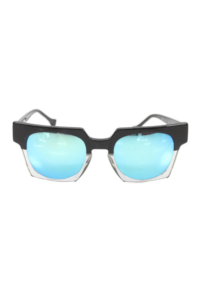 See Unisex Adults Two-Toned Square Sunglasses Black Size 52-22 145