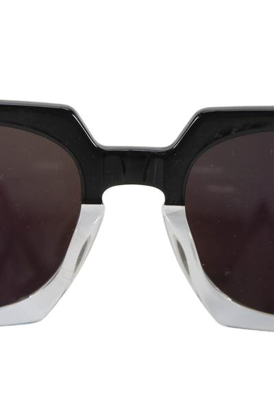 See Unisex Adults Two-Toned Square Sunglasses Black Size 52-22 145