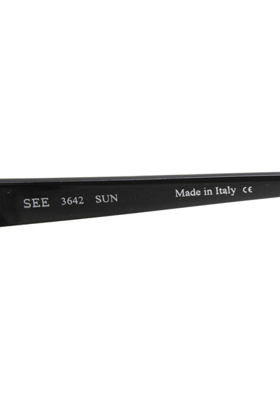 See Unisex Adults Two-Toned Square Sunglasses Black Size 52-22 145