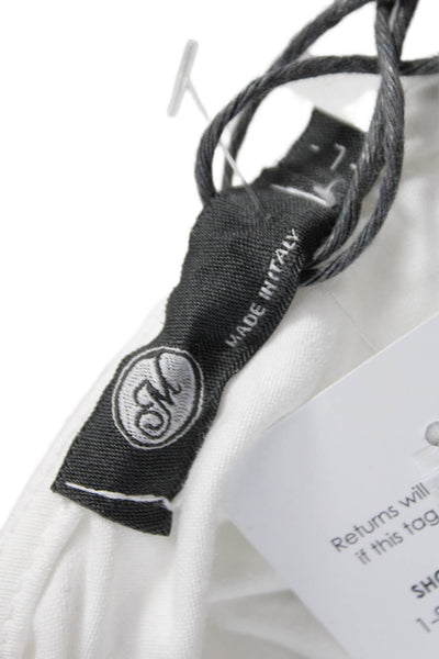 M Made In Italy Women T Shirt Dress White Short Sleeve Round Neck Mini Size L