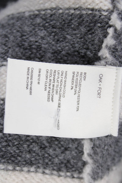 Oak + Fort Womens Gray Striped Turtleneck Pullover Sweater Size XS