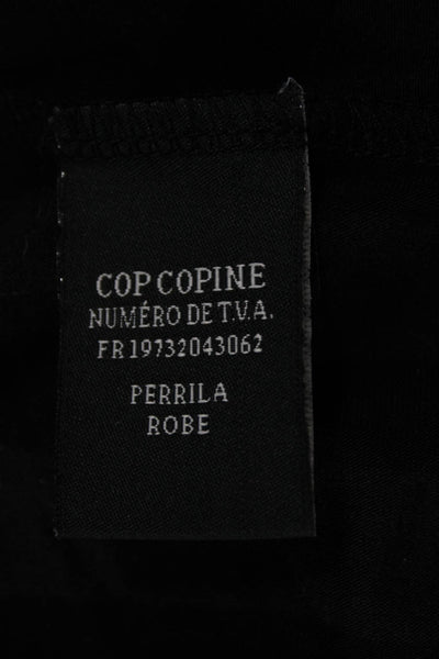 Cop Copine Womens Sweater Dress Black Cowl Neck Longsleeve Knee Size 38