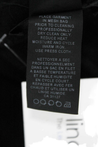 Donna Karan New York Women A-Line Wool Knee Length Skirt Black Pull On Size S