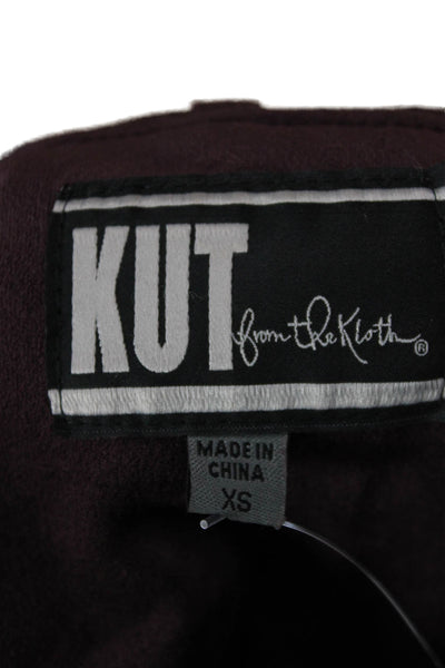 KUT from the Kloth Women Basic Jacket Purple Long Sleeve Open Neck Size XS