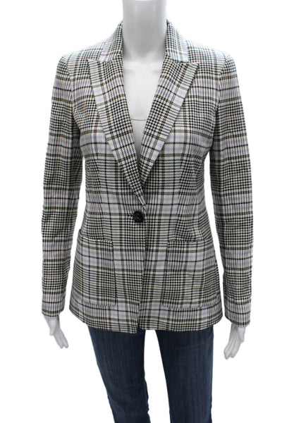 Worth New York Womens Plaid Cotton Button Jacket Long Sleeve Multicolor Size 2
