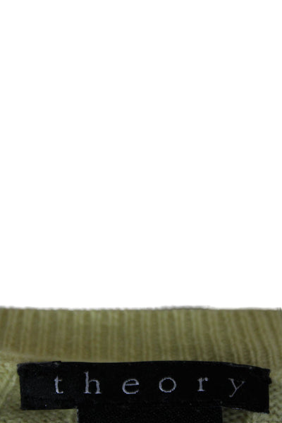 Theory Womens Cardigan Cashmere Cable Knit Round Neck Long Sleeve Size S