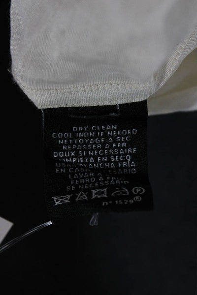 Ralph Lauren Black Label Women Ivory Cotton Button-Up Long Sleeve Size 4