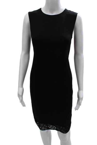 Calvin Klein Collection Womens Sheath Dress Sleeveless Black Midi Size 6