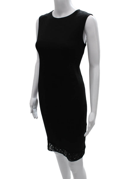 Calvin Klein Collection Womens Sheath Dress Sleeveless Black Midi Size 6