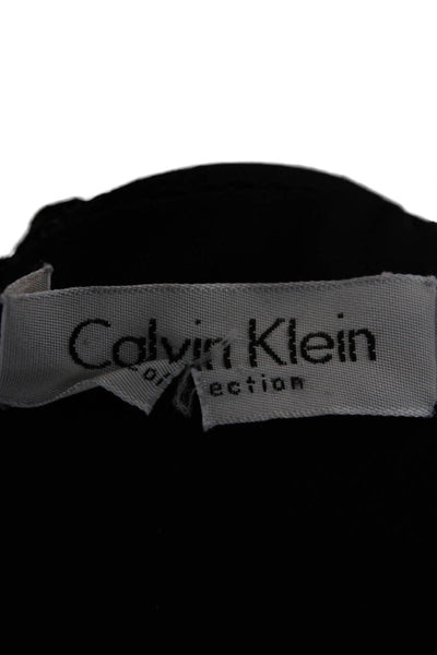 Calvin Klein Collection Womens Sheath Dress Sleeveless Black Midi Size 6