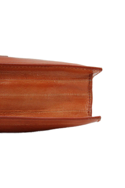 Yves Saint Laurent Womens Medium Eel Skin Y Envelope Clutch Handbag Brown