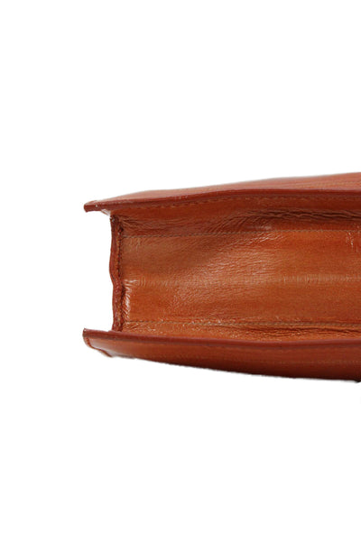 Yves Saint Laurent Womens Medium Eel Skin Y Envelope Clutch Handbag Brown