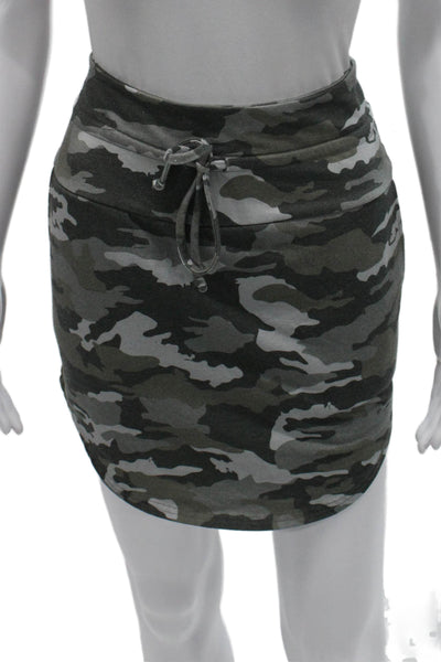 Chaser Women Mini Skirt Multicolor Drawstring Short Size M