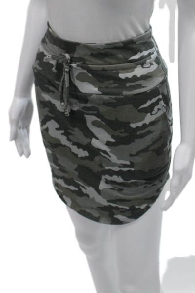Chaser Women Mini Skirt Multicolor Drawstring Short Size M