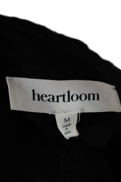 Heartloom Women Basic Collared Check Button Short Sleeve Blouse Size M