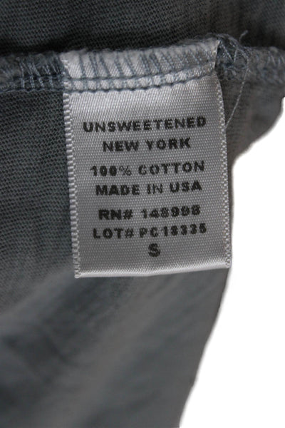 Unsweetened Womens Basic Gray Cotton Tank Sleeveless Round Neck Size S
