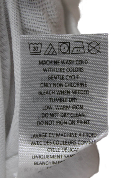 Kerri Rosenthal Women Basic Cotton Crew Neck Short Sleeve T-Shirt White Size M