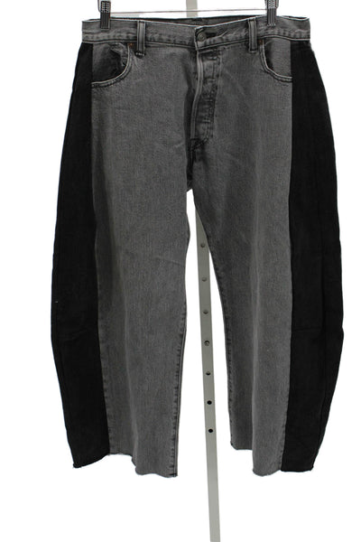 Levis Women Straight Jeans Gray 100% Cotton Button Closure Size 38