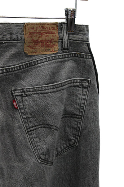 Levis Women Straight Jeans Gray 100% Cotton Button Closure Size 38