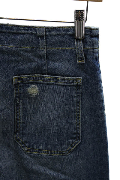 Nili Lotan Women Wide-Leg Blue Jeans Size 27