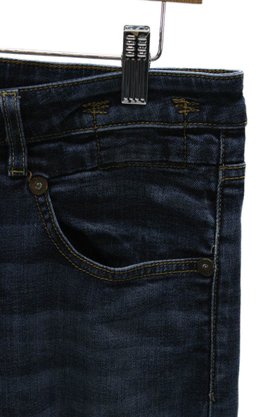 R13 Womens Blue Skinny Jeans Mid Rise Cotton Blend Button Fly Size 26
