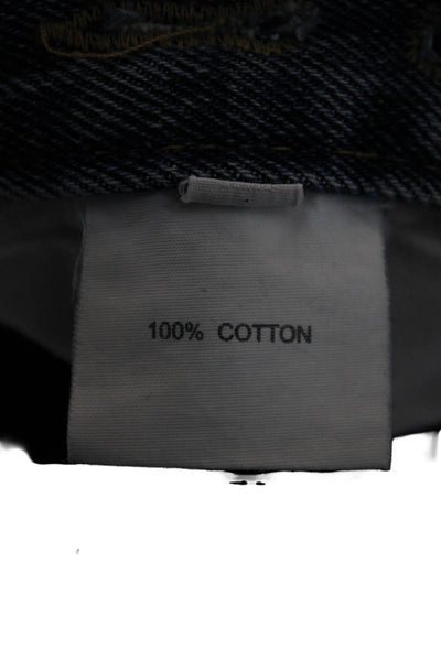 Edition Womens Straight Black High Rise Cotton Jeans Button Inseam 30 Size XS