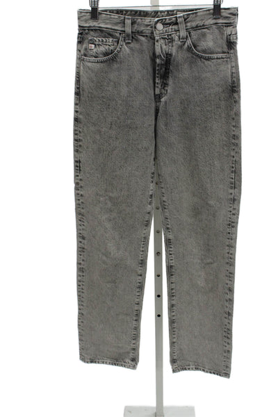 AG Adriano Goldschmied Men's Gray Straight Jeans High Rise Cotton Size 27