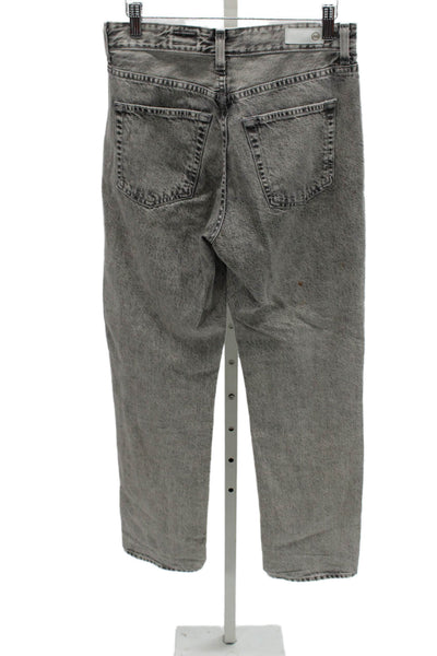 AG Adriano Goldschmied Men's Gray Straight Jeans High Rise Cotton Size 27