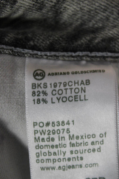 AG Adriano Goldschmied Men's Gray Straight Jeans High Rise Cotton Size 27
