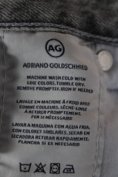 AG Adriano Goldschmied Men's Gray Straight Jeans High Rise Cotton Size 27