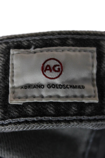 AG Adriano Goldschmied Men's Gray Straight Jeans High Rise Cotton Size 27