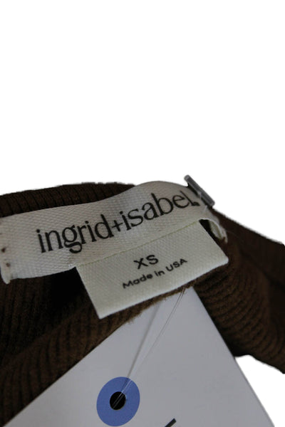 Ingrid & Isabel Women Maternity Bodycon Midi Dress Brown Size XS