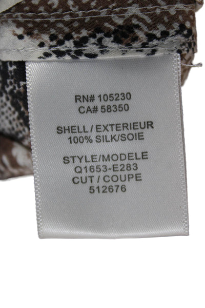 Equipment Femme Women Shirt Dress Multicolor Silk Animal Print Size XS