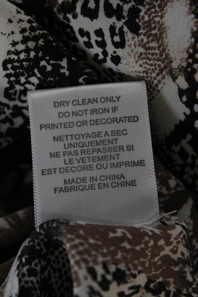 Equipment Femme Women Shirt Dress Multicolor Silk Animal Print Size XS
