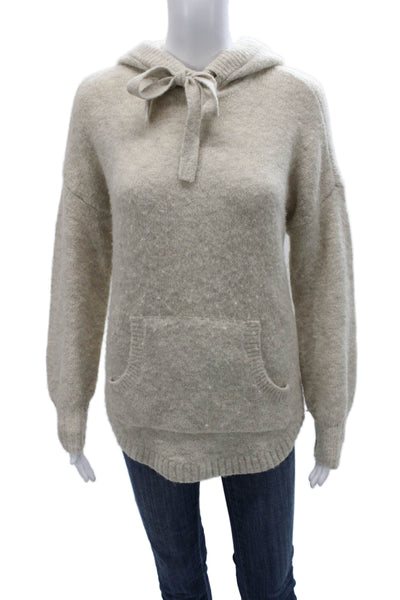 Madewell Women Pullover Sweater Beige Acrylic Round Neck Long Sleeve Size XS
