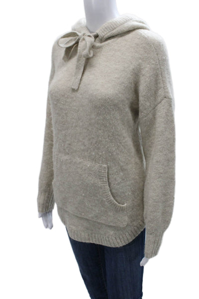 Madewell Women Pullover Sweater Beige Acrylic Round Neck Long Sleeve Size XS