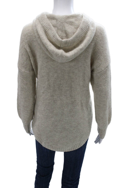 Madewell Women Pullover Sweater Beige Acrylic Round Neck Long Sleeve Size XS