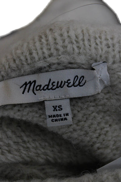 Madewell Women Pullover Sweater Beige Acrylic Round Neck Long Sleeve Size XS