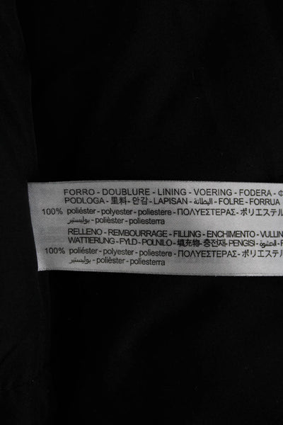Zara Womens Black Polyester Parka Long Sleeve Zip Front Size XS