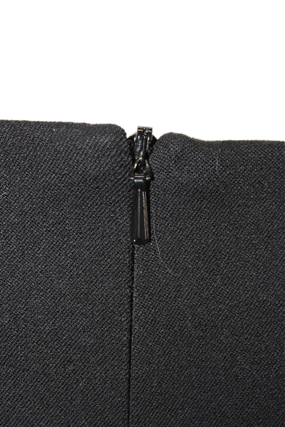 Black Halo Women Jumpsuit Black V Neck Long Sleeve Zip Polyamide Size 10