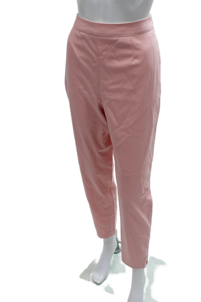 Altuzarra Women Ankle Pants Pink Virgin Wool Zip Size 42